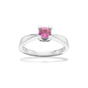 La Vie en Rose Kleopatra ring 0,40 pink safir 14 karat hvidguld
