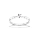 Kleopatra hvidguld ring 0,05 H-W/SI 14 kt