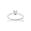 Kleopatra hvidguld ring 0,20 H-W/SI 14 kt