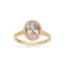 Diana ring roset 0,16 H-W/SI-morganit 14 kt