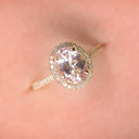 Diana ring roset 0,16 H-W/SI-morganit 14 kt