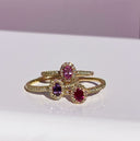 Diana ring roset 0,17 H-W/SI ametyst 14 kt