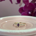 Diana ring roset 0,17 H-W/SI ametyst 14 kt