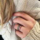 Ring blå cubic zir. 8 kt.