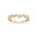 Ring pink cubic zir. 8 kt.