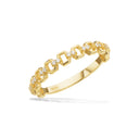 8 karat guld kæde ring m. zirkonia
