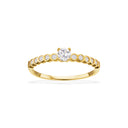 8 karat guld solitiaire ring m. zirkonia