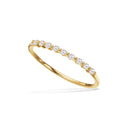 Tynd 8 karat guld alliancering m. zirkonia
