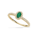 Diana ring roset 0,17 H-W/SI smagrad 14 kt