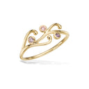 Ring pink/lilla cubic zir. 8 kt.