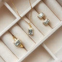 Ring topas+cubic zir. 8 kt.
