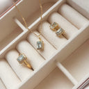 Ring topas+cubic zir. 8 kt.