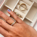 Ring cubic zir. rd/hv 8 kt