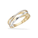 Ring cubic zir. rd/hv 8 karat