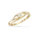 8 karat guld snoet ring med zirkonia