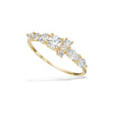 Tynd 8 karat guld ring med zirkonia