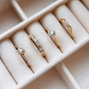 8 karat guld roset ring med zirkonia