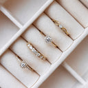 8 karat guld roset ring med zirkonia