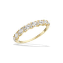Bred 8 karat guld alliancering med zirkonia