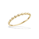 8 karat guld ring med ovale kugler