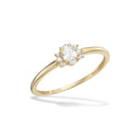 8 karat guld solitaire ring med zirkonia