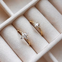 8 karat guld solitaire ring m. zirkonia