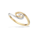 Ring  cubic zir. 2 fv. 8 kt.