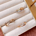 Ring  cubic zir. 2 fv. 8 kt.