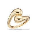 Bred 8 karat guld dråbe ring