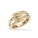 Bred 8 karat guld ring med 4 tråde