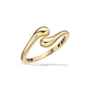8 karat guld ring med 2 dråber