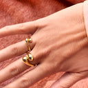8 karat guld ring med 2 dråber
