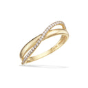Snoet guld ring m. zirkonia i 8 karat guld