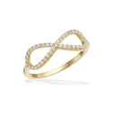 Ring uendelighedstegn cubic zir. 8 kt.