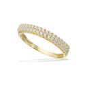 Bred 8 karat guld alliancering m. zirkonia