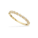 Tynd 8 karat guld blomster ring