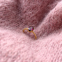 Ring rhodolit/cubic zir. 8 kt.