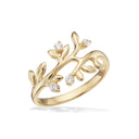 Stor guld blomster ring i 8 karat guld