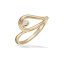 Dråbe ring i 8 karat guld m. zirkonia