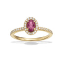 Diana ring roset 0,17 H-W/SI-turmalin 14 kt