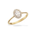 Ring roset cubic zir. 8 karat guld