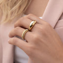 Bred guld ring i 8 karat