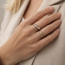 8 karat guld og hvidguld ring
