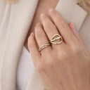 Ring  cubic zir. 2 fv. 8 karat
