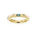 Grace Ring 14 kt. rd. 1x0,07 blå topas