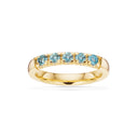 Grace Ring 14 kt. rd. 5x0,07 blå topas