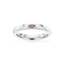 Grace Ring 14 kt. hv. 1x0,07 pink safir