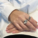 Snoet sølv ring