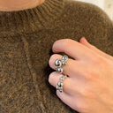 Kugle ring i sølv pt.