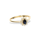Diana ring roset 0,11 H-W/SI-safir 14 karat.